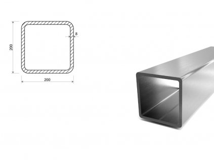 Nerezový jokel 200x200x8 (1.4301/7)