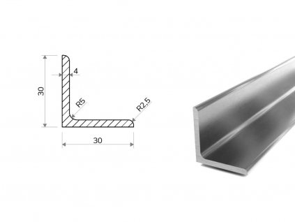 Nerezový L Profil 30x30x4 (1.4301/7)