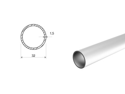Hliníková rúra 32x1,5 (EN 6060)