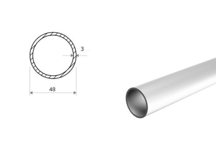 Hliníková rúra 48x3 (EN 6060)