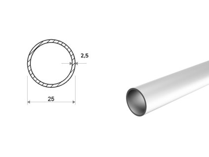 Hliníková rúra 25x2,5 (EN 6060)