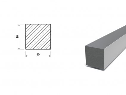 Štvorcová tyč 10x10 mm