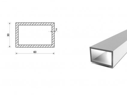 Hliníkový jokel 60x30x2 (EN 6060)