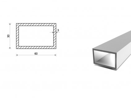 Hliníkový jokel 60x30x3 (EN 6060)