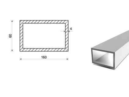 Hliníkový jokel 160x60x4 (EN 6060)