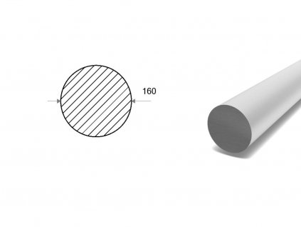 Hliníková guľatina 160 mm (EN 2007)