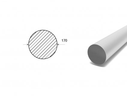 Hliníková guľatina 170 mm (EN 2007)