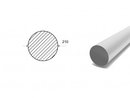 Hliníková guľatina 210 mm (EN 2007)
