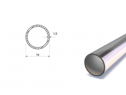 Nerezová rúra leštená 14x1,5
