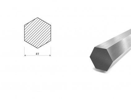Nerezová tyč šesťhranná 41 mm (1.4404)
