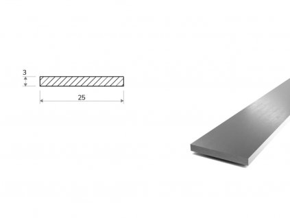 Nerezová pásovina 25x3 - strihaná (1.4301/7)