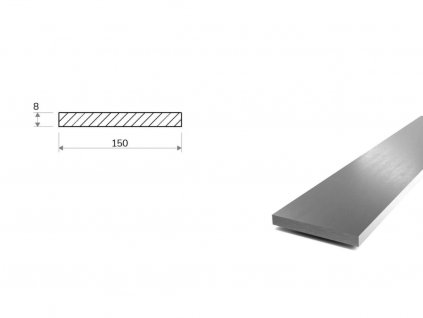 Nerezová pásovina 150x8 - strihaná (1.4301/7)